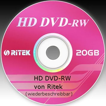 HD DVD-RW Rohling non Ritek