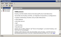 Dialogfeld 'Routing und RAS' unter Windows Server 2003