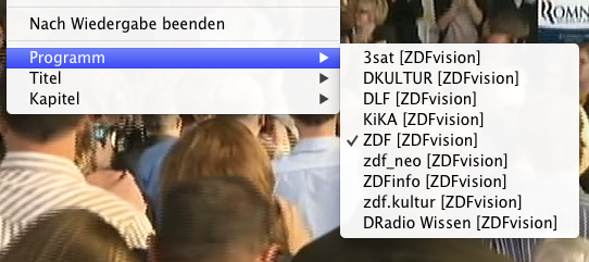 Auf dem ZDF-Vision Transponder werden 3sat, Dkultur, DLF, KiKa, ZDF, zdf_neo, ZDFinfo, zdf.kultur und DRadio Wissen ausgestrahlt
